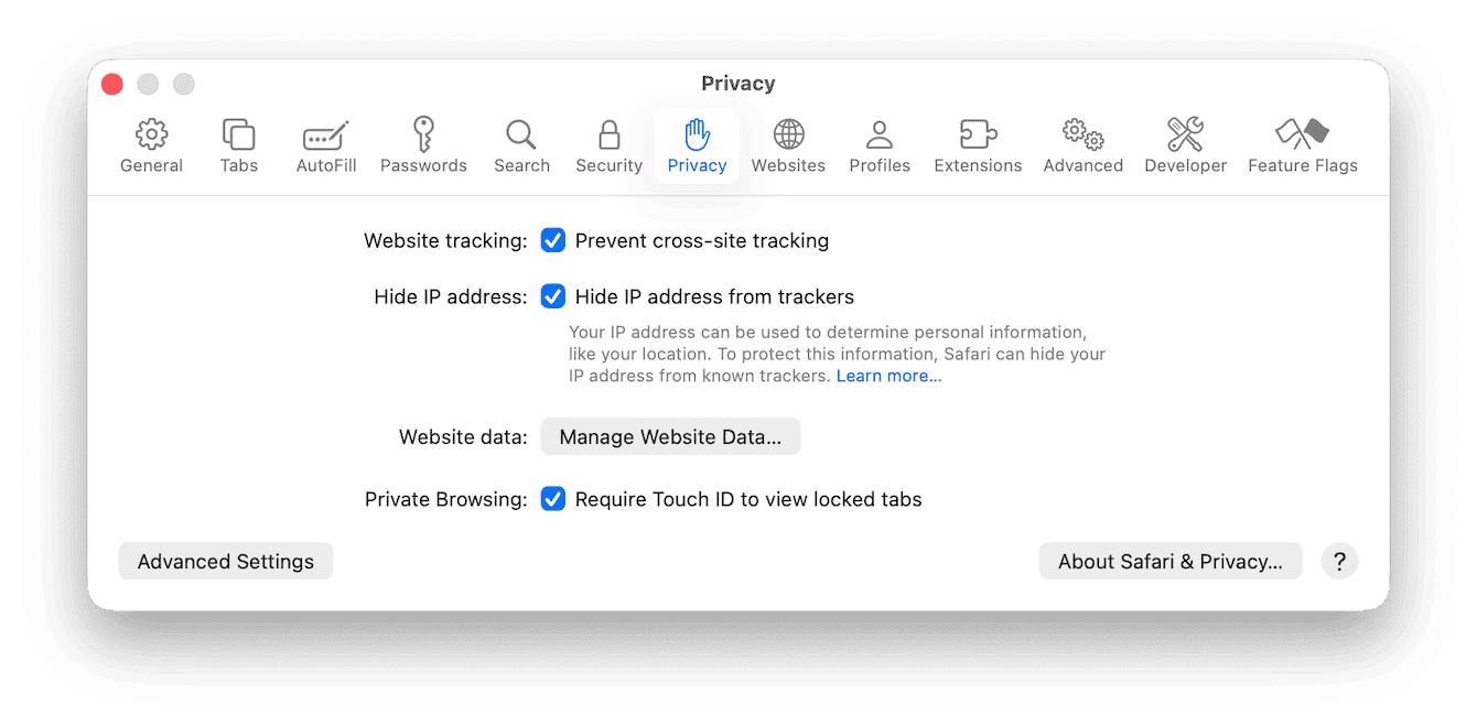 Disable hide IP address from trackers