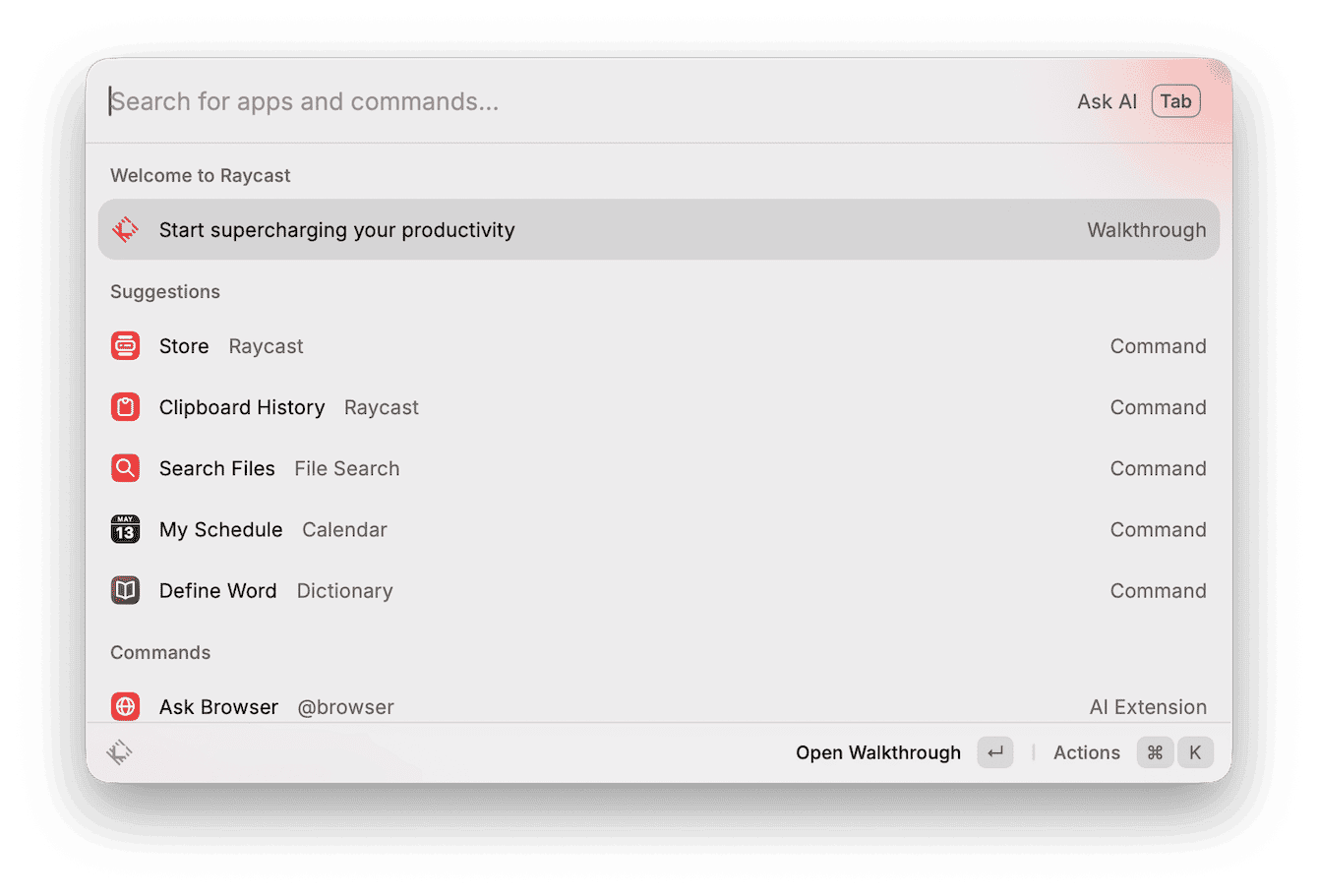  RayCast tool for Mac