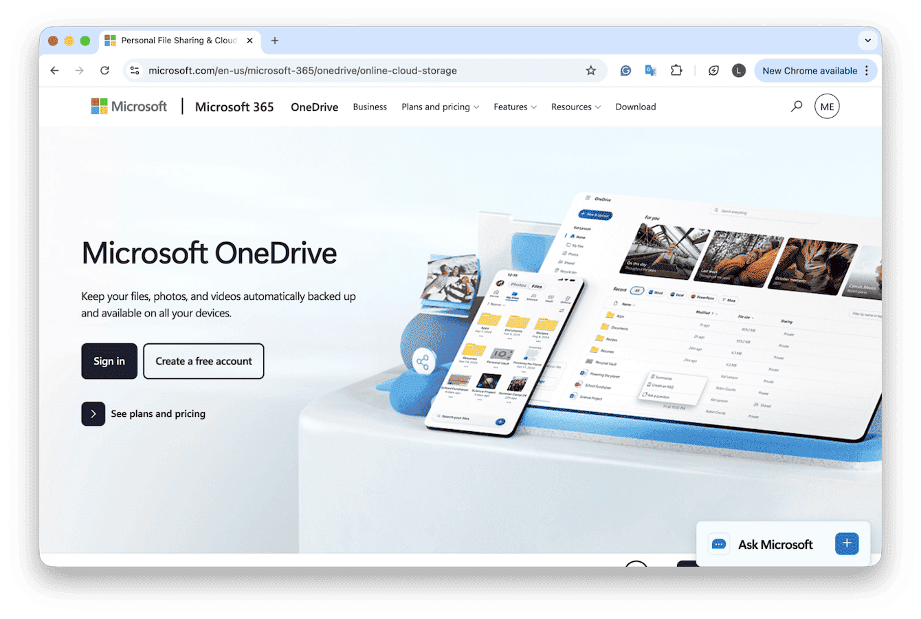 Microsoft OneDrive free storage