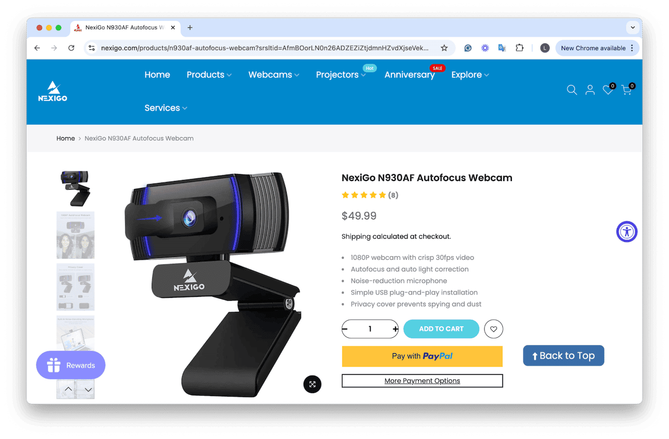 NexiGo N930AF webcam