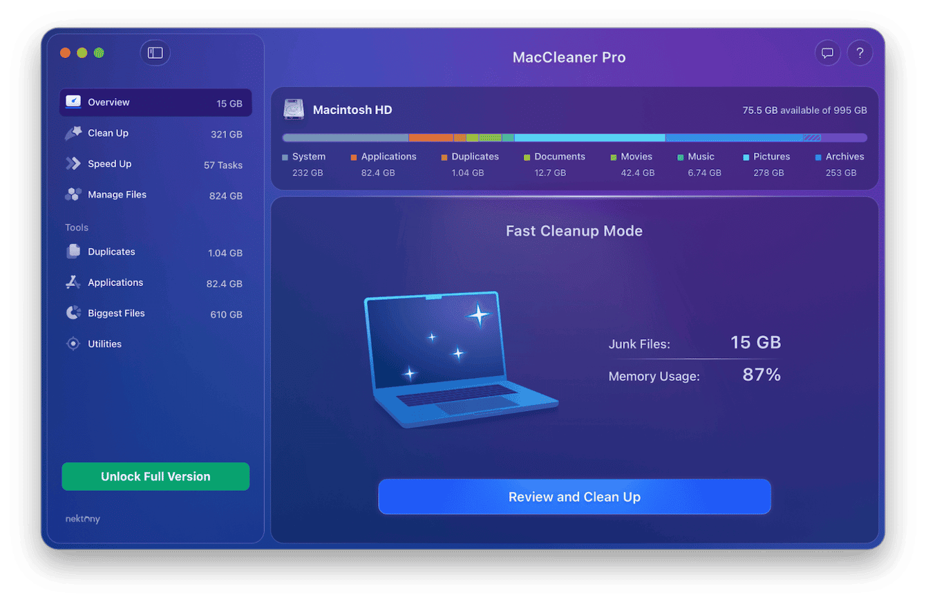 MacCleaner Pro tool