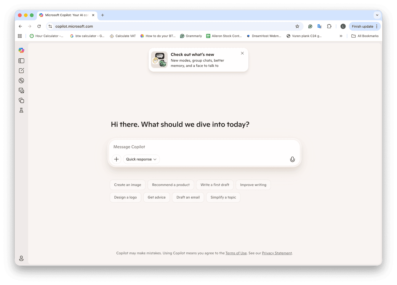 Microsoft Copilot on Mac