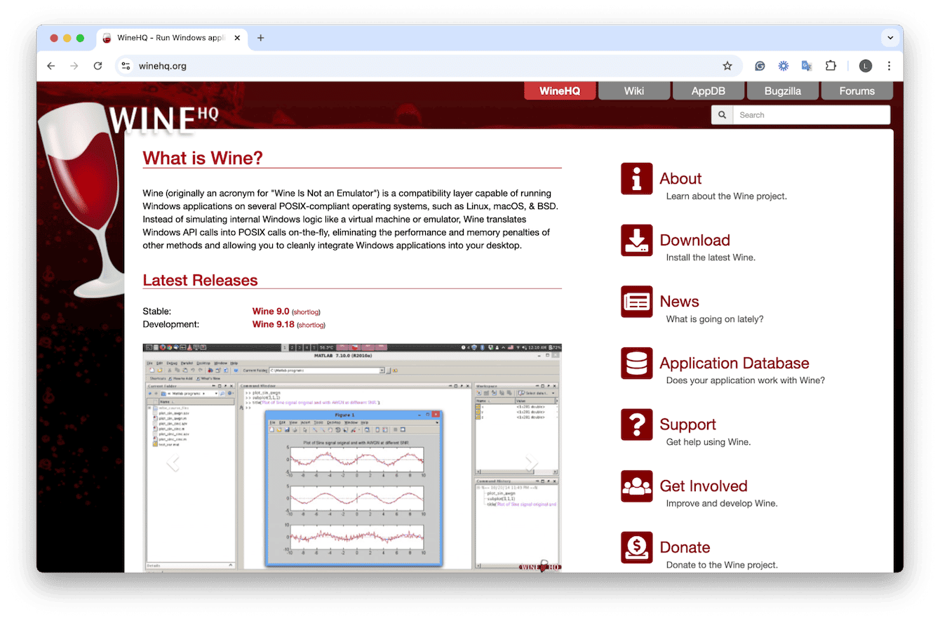 Wine handy piece of software