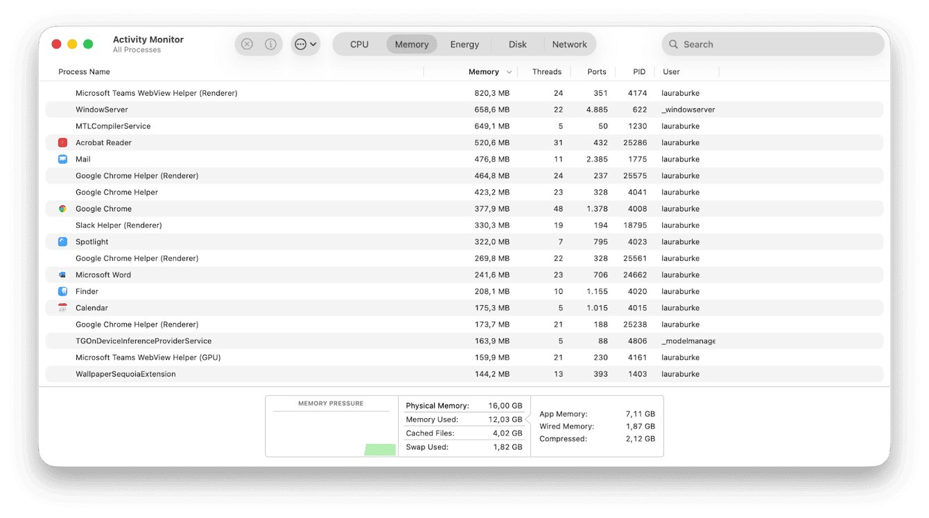 Check Activity Monitor