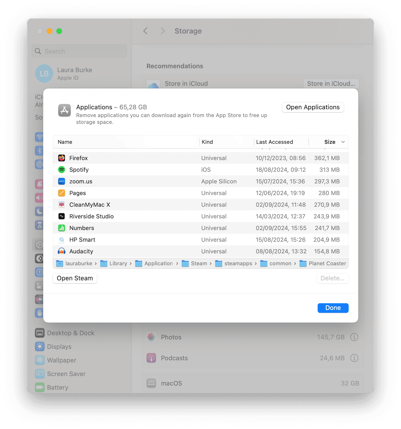 Utilize Apple's native storage optimizer