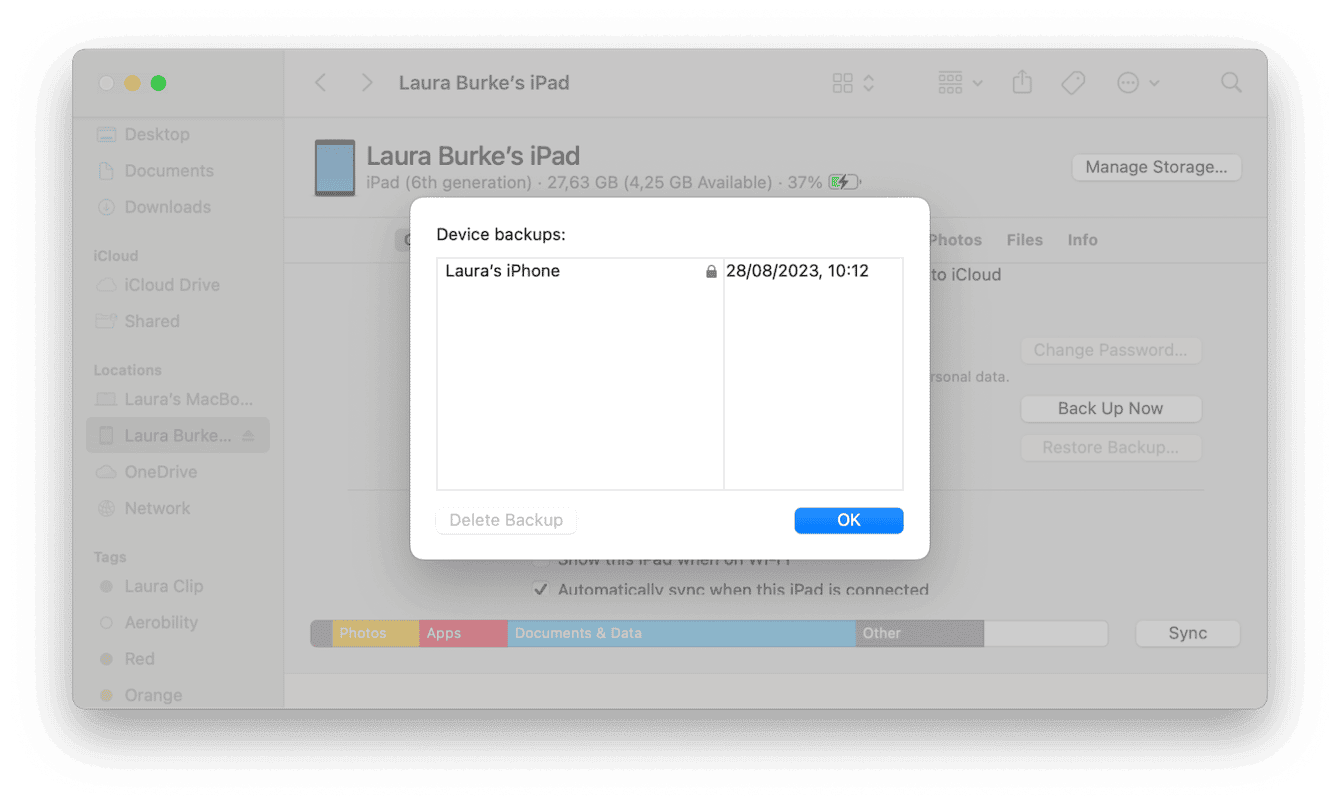 How to delete iPad and iPhone backups