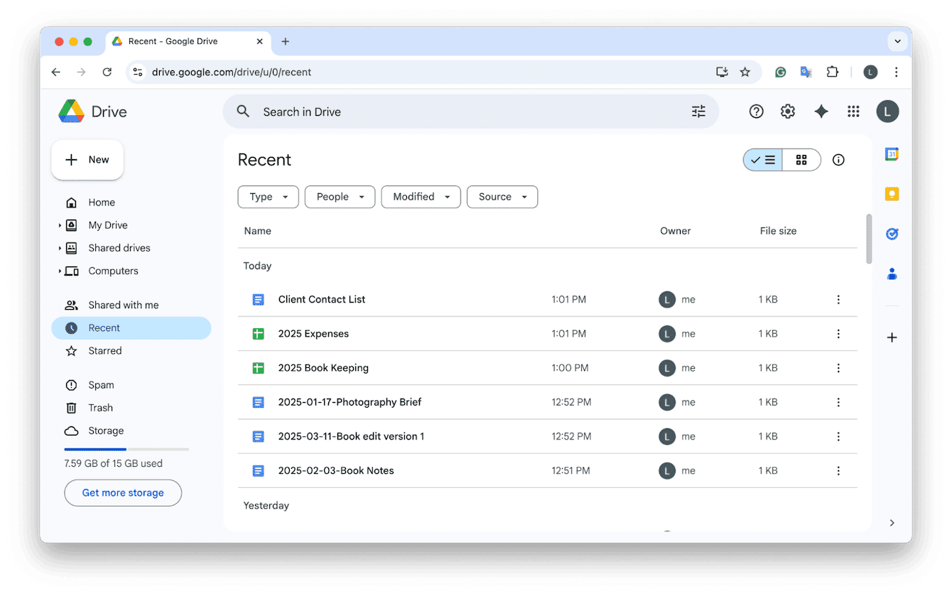 Leverage the Recent folder