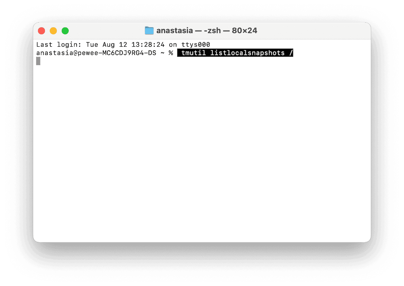 Manage local snapshots