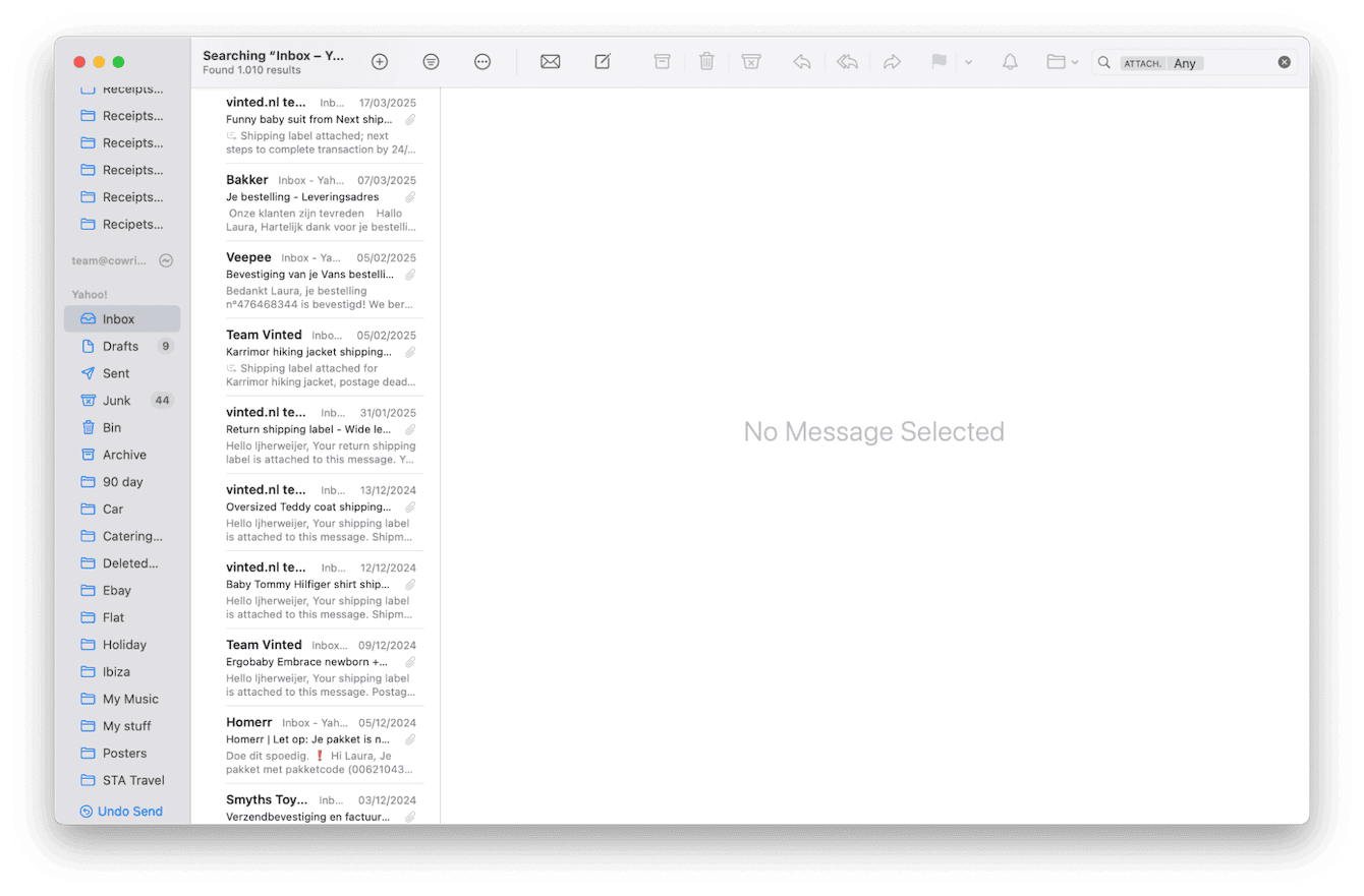 How to delete messages and manage Mail