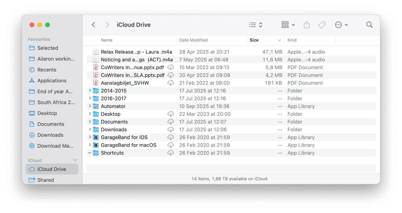 How to delete folders or files in iCloud Drive
