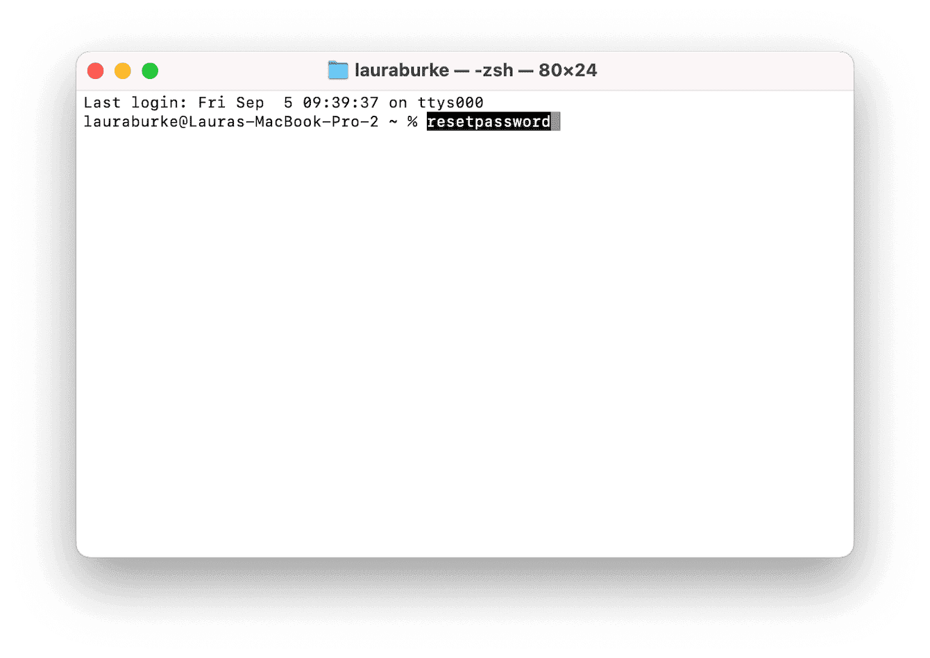 Click Utilities > Terminal