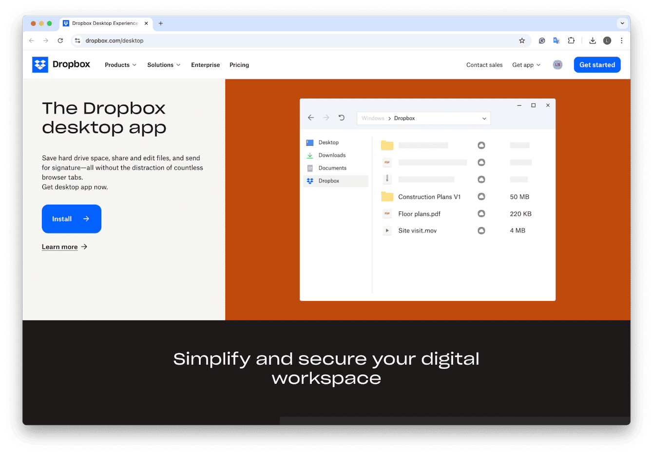 official Dropbox site