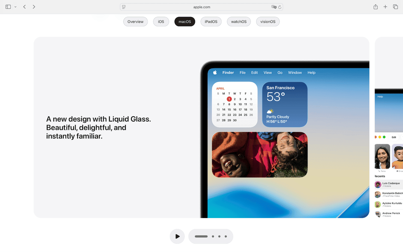 A fresh design with Liquid Glass