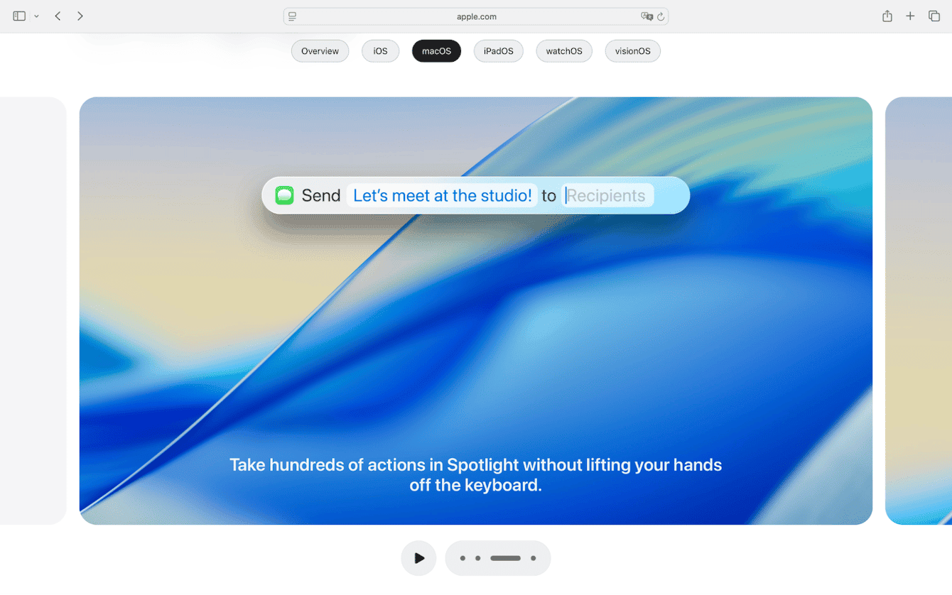 Updated Spotlight on macOS Tahoe
