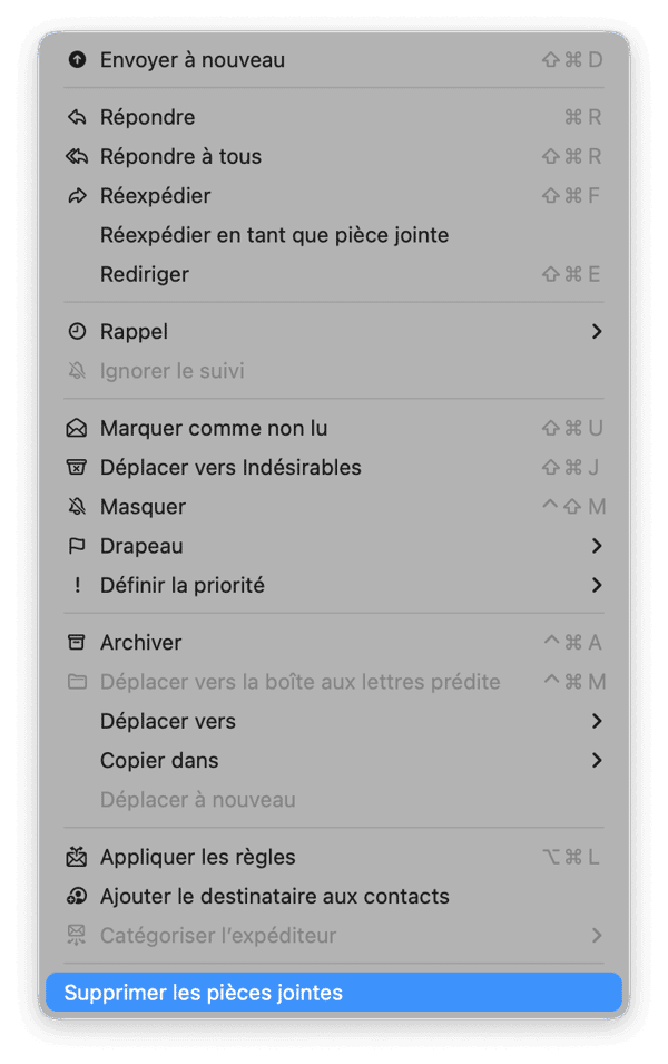 Supprimez les pi&egrave;ces jointes Mail anciennes ou volumineuses