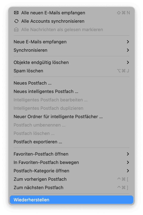 &Ouml;ffnen Sie Ihre Mail-App