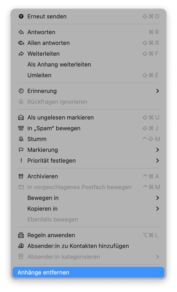Alte E-Mail-Anh&auml;nge entfernen