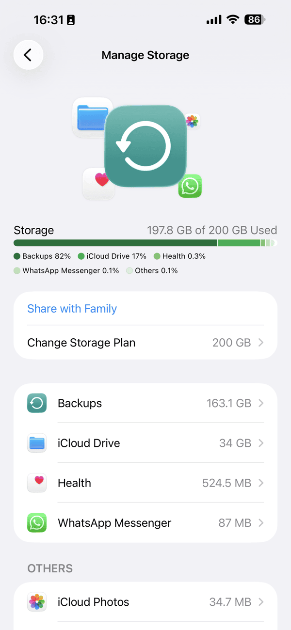 iCloud storage on iPhone is full
