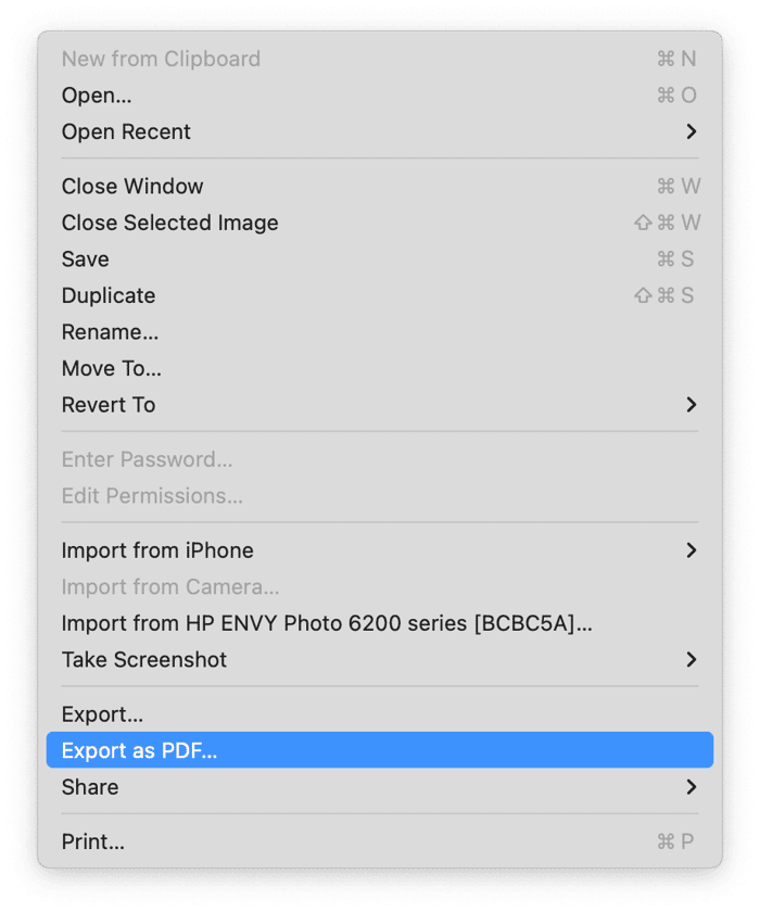 How to save screenshots as PDFs on Mac