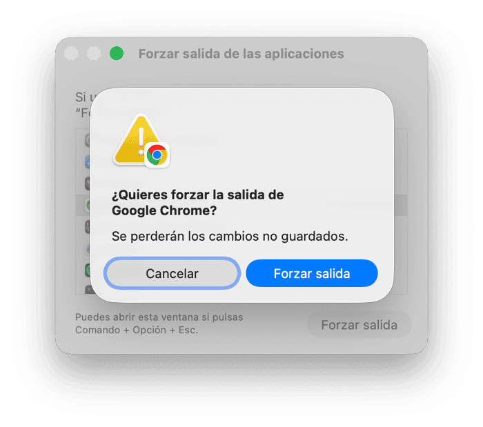 Cierra Chrome y vuelve a abrirlo