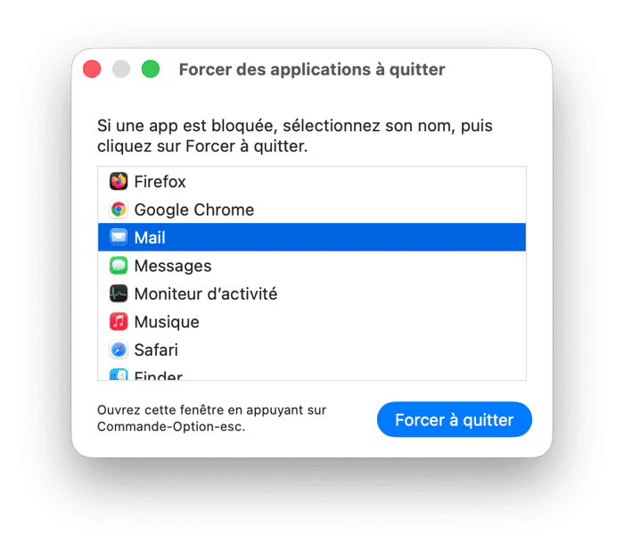 Red&eacute;marrez l'application Mail et votre Mac