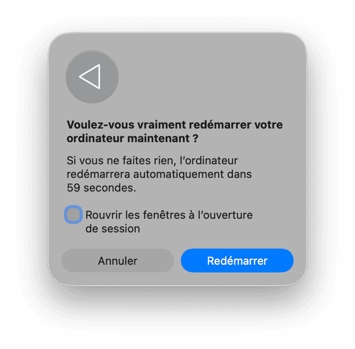 Red&eacute;marrez votre Mac