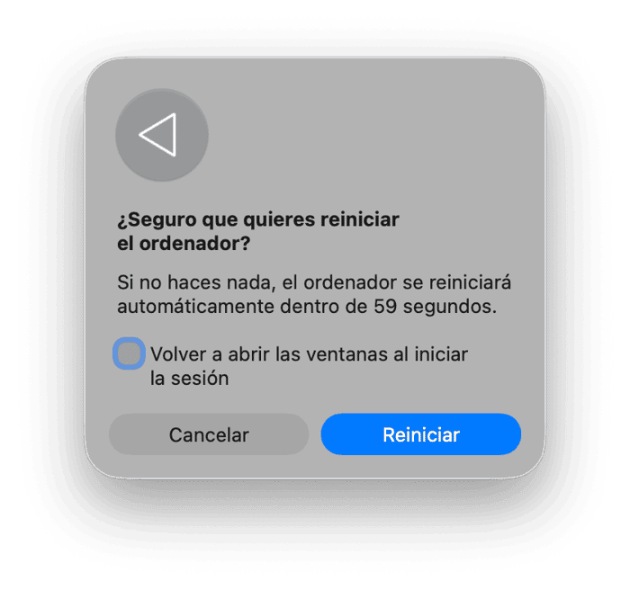 reinicia tu Mac