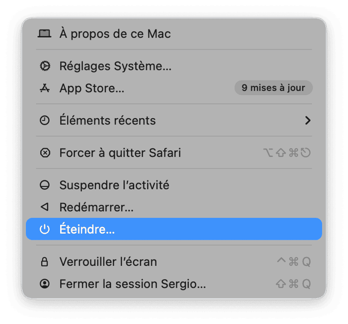 &Eacute;teignez compl&egrave;tement votre Mac