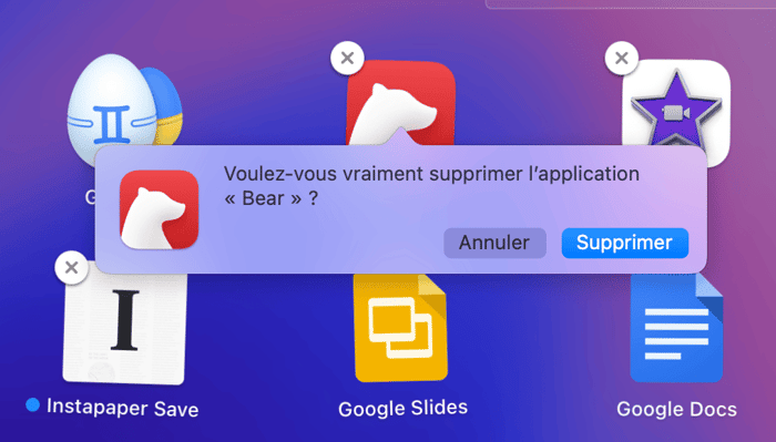 Confirmez l'op&eacute;ration en cliquant sur le bouton Supprimer