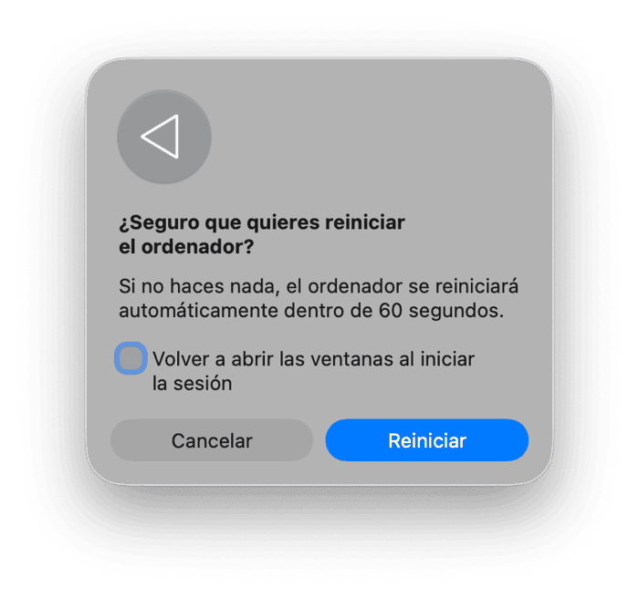 Reinicia el Mac