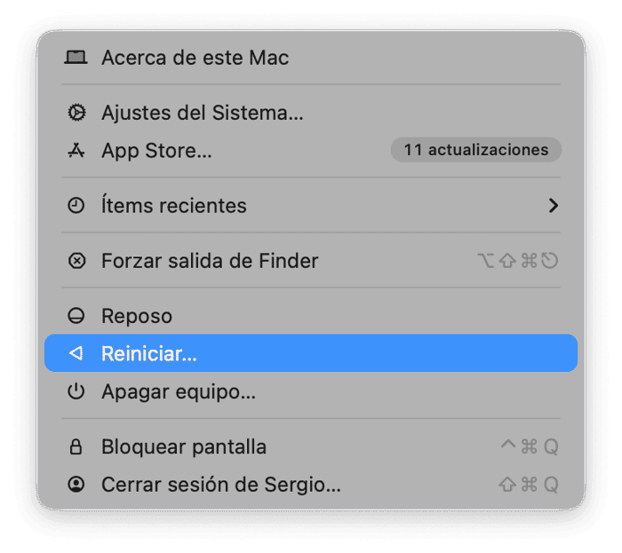 reinicia tu MacBook