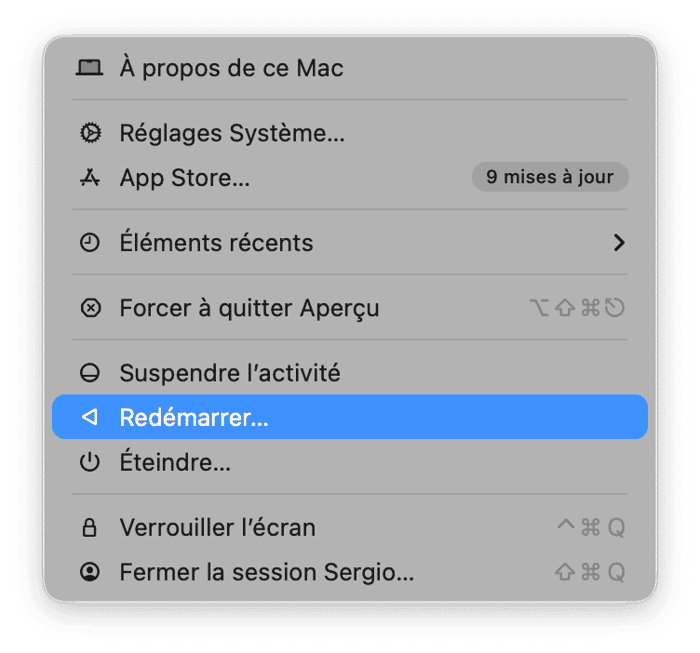 Red&eacute;marrez votre Mac