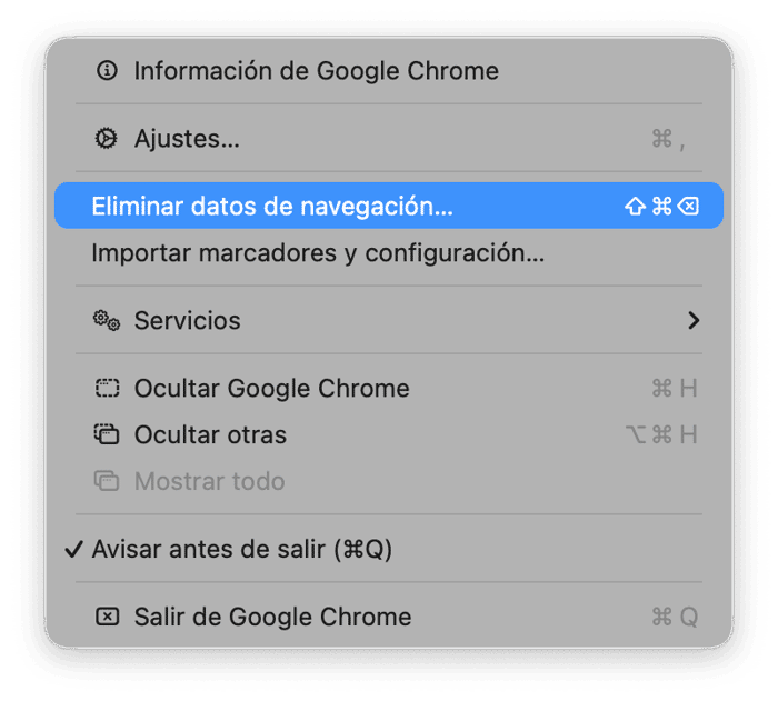 Borra la cach&eacute; de navegador