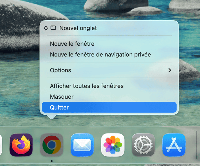 Fermez les applications inutilis&eacute;es