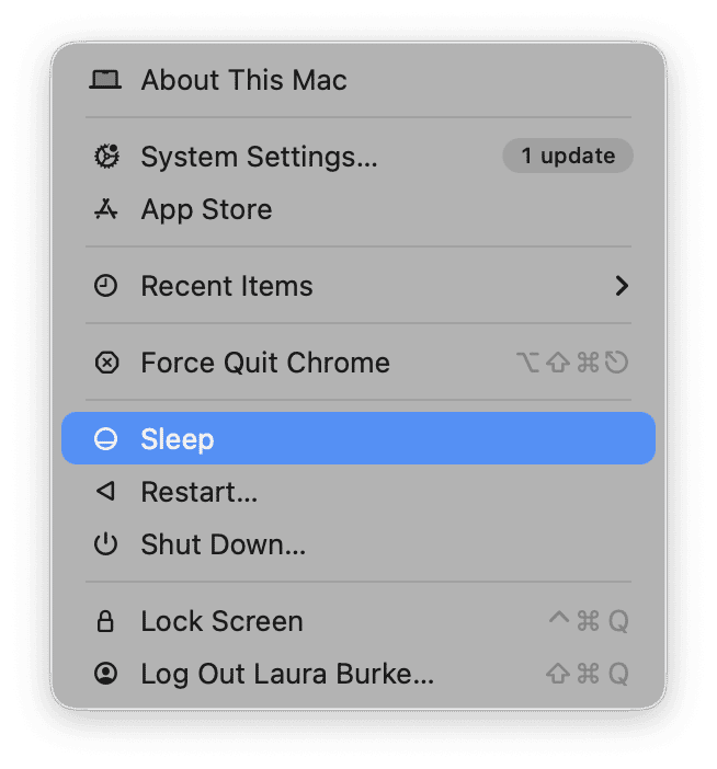 How to turn on Sleep mode on Mac