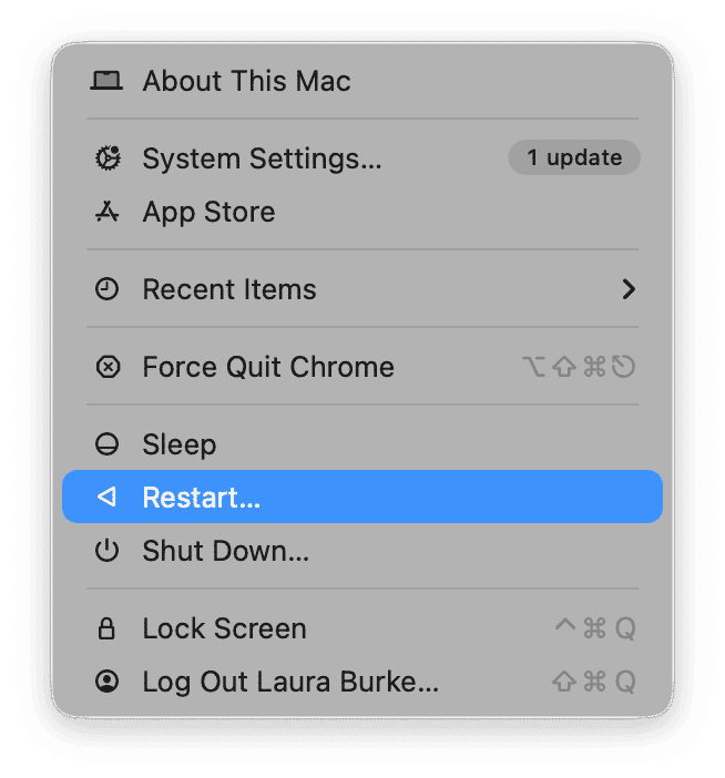 How to restart your Mac