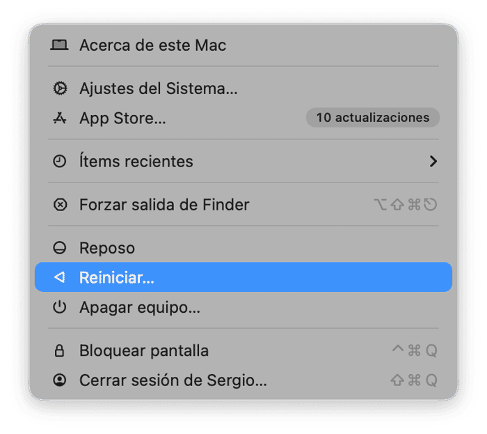 Reinicia tu MacBook