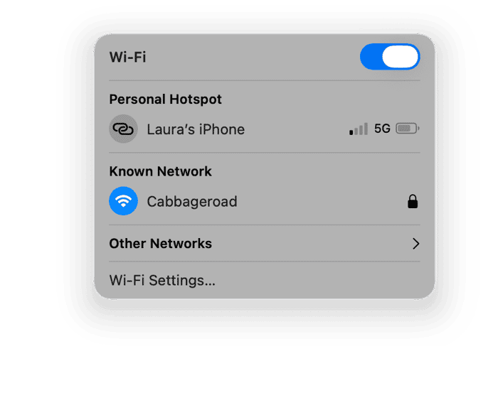 Reset Wi-Fi connection