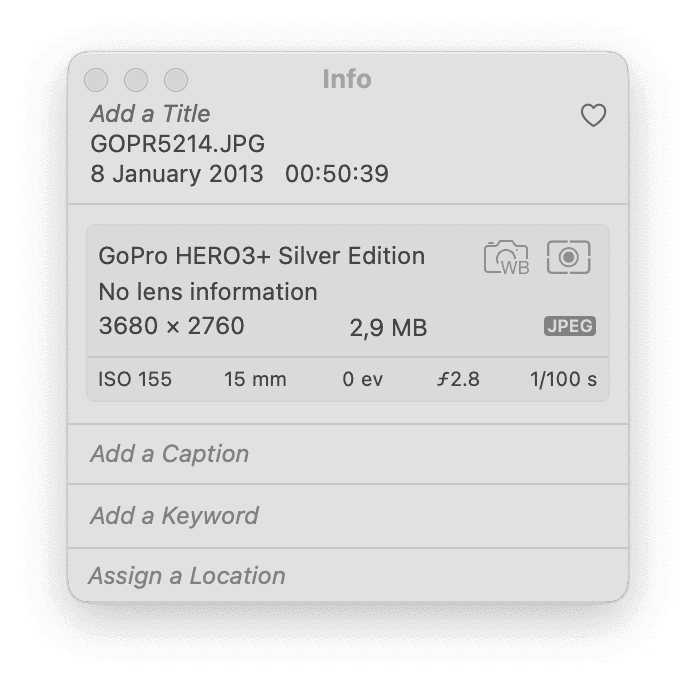 Add metadata in the Photos app