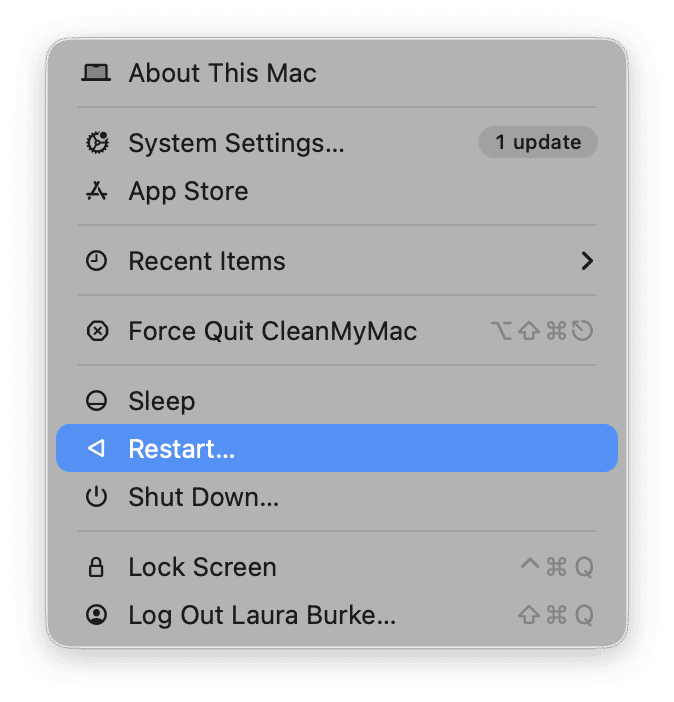 Restart your MacBook