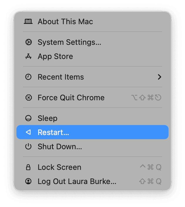 How to restart your Mac
