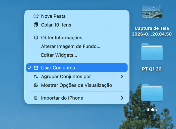 selecionar Usar Conjuntos para testemunhar a m&aacute;gica da organiza&ccedil;&atilde;o autom&aacute;tica