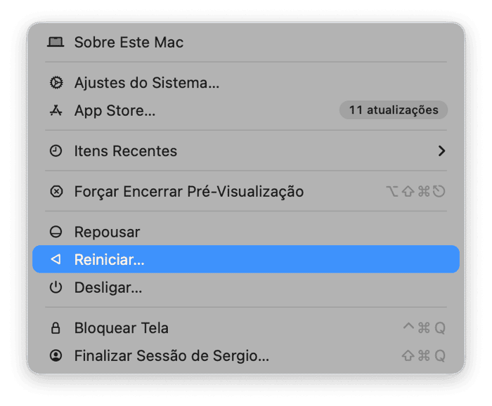 Reinicie o computador ao menos uma vez por semana
