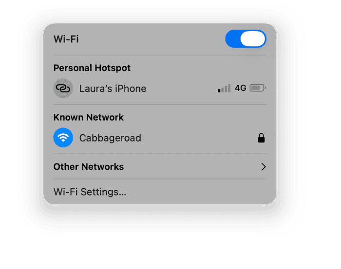 Check internet connection