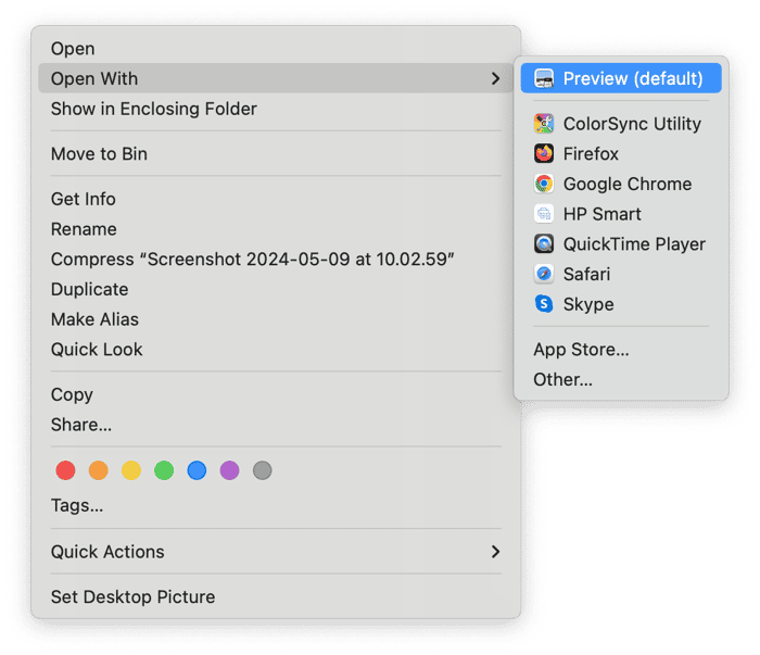 image Preview on Mac