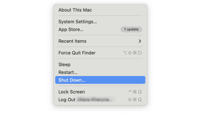Desligue o Mac da forma certa