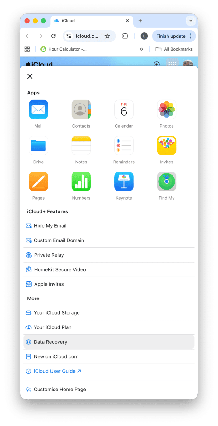 Recover from your iCloud account directly for Contacts
