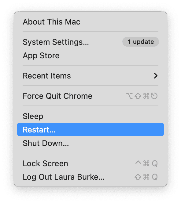 How to restart Mac