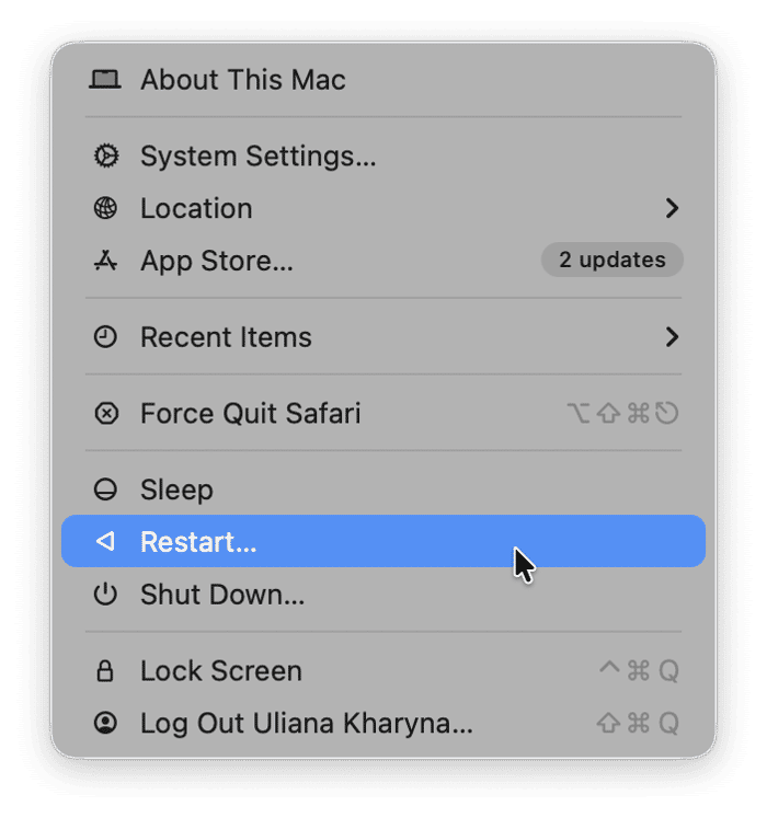 How to Restart Mac