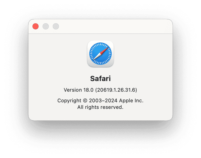 latest version of Safari